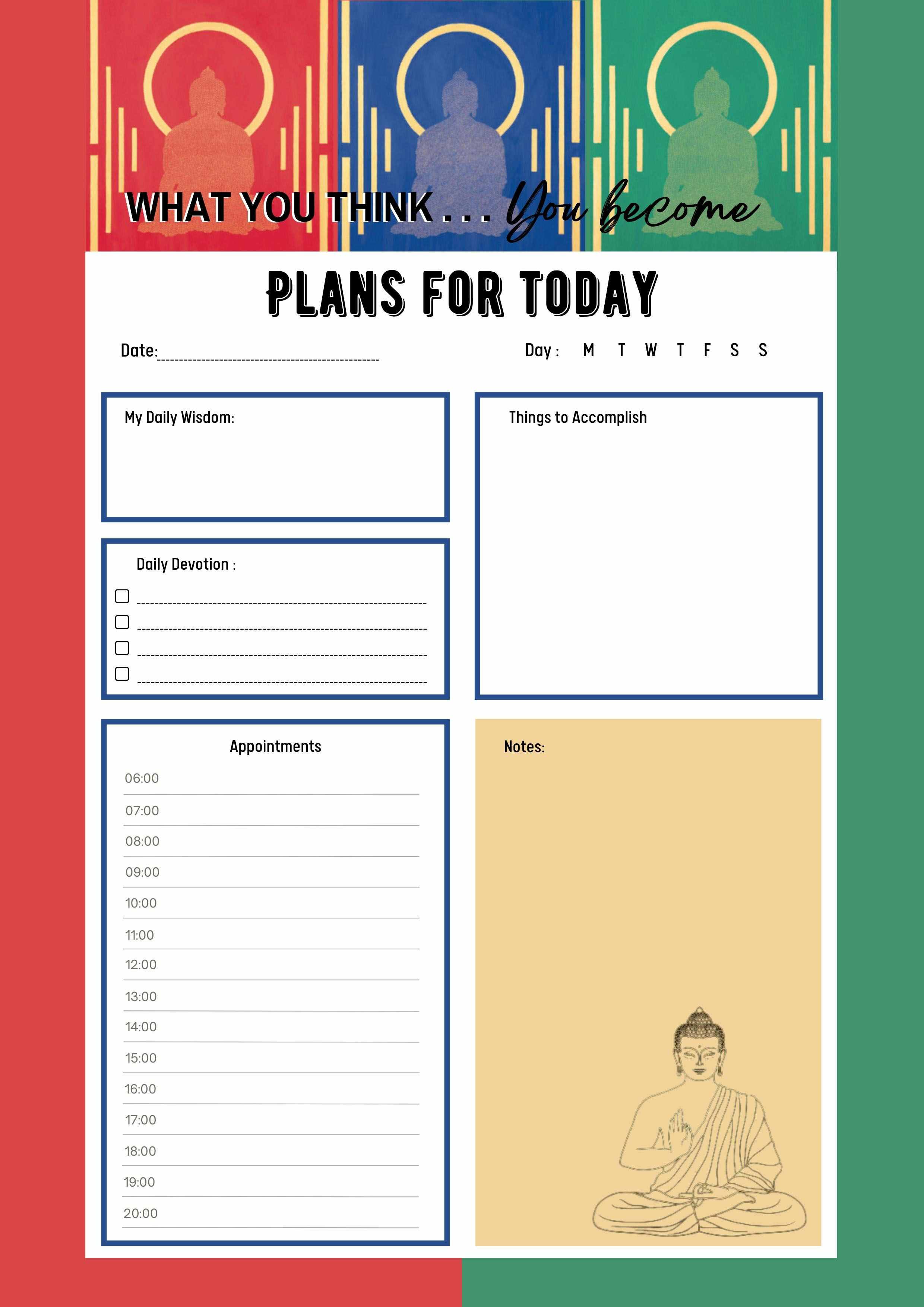 Шаблон дневника для отслеживания прогресса